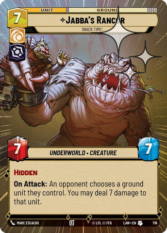 Jabba's Rancor - Snack Time! (718) (Hyperspace Foil) (718) [A Lawless Time] - The Mythic Store | 24h Order Processing