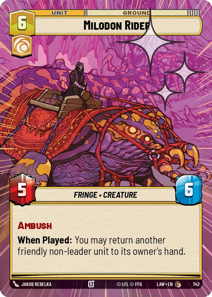 Milodon Rider (742) (Hyperspace Foil) (742) [A Lawless Time] - The Mythic Store | 24h Order Processing