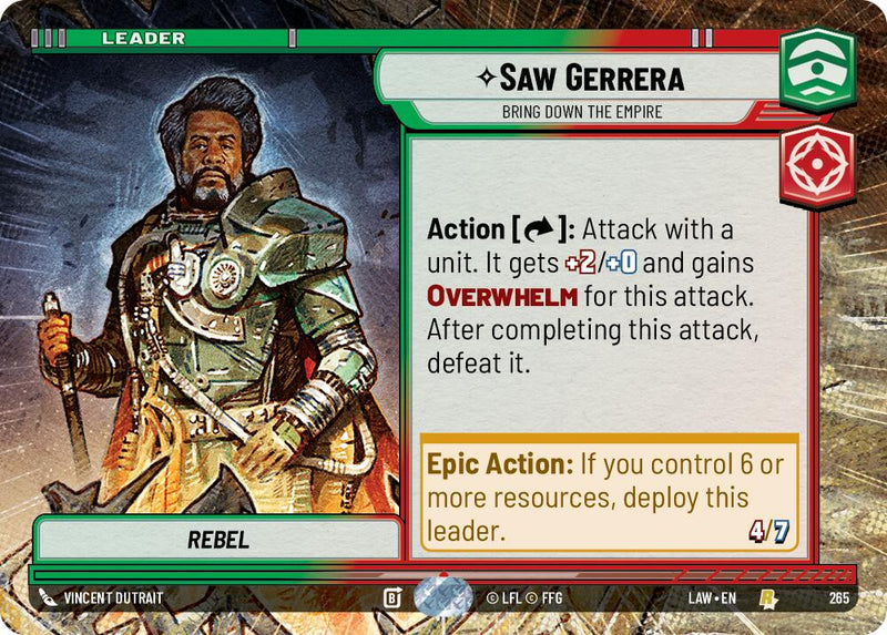 Saw Gerrera - Bring Down the Empire (Hyperspace) (265) (265) [A Lawless Time] - The Mythic Store | 24h Order Processing