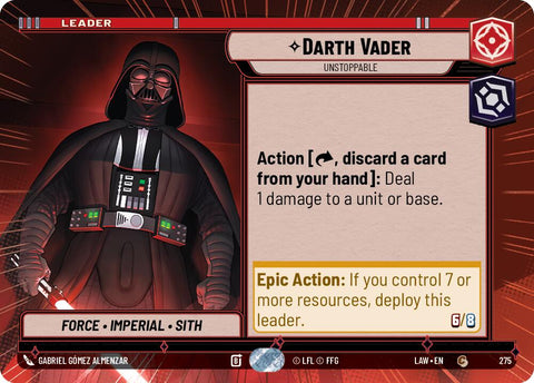 Darth Vader - Unstoppable (Hyperspace) (275) (275) [A Lawless Time] - The Mythic Store | 24h Order Processing