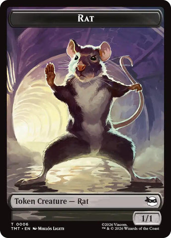 Rat // Food Double-Sided Token [Teenage Mutant Ninja Turtles Tokens] - The Mythic Store | 24h Order Processing
