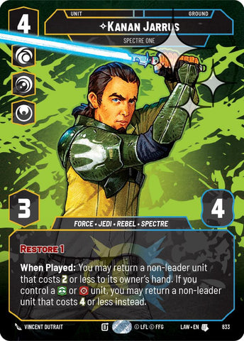 Kanan Jarrus - Spectre One (Prestige Foil) (833) (833) [A Lawless Time] - The Mythic Store | 24h Order Processing