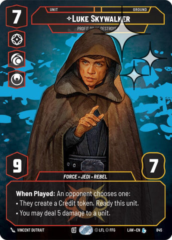 Luke Skywalker - Profit or Be Destroyed (Prestige Foil) (845) (845) [A Lawless Time] - The Mythic Store | 24h Order Processing