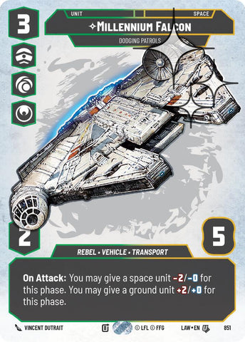 Millennium Falcon - Dodgingg Patrols (Prestige Foil) (851) (851) [A Lawless Time] - The Mythic Store | 24h Order Processing