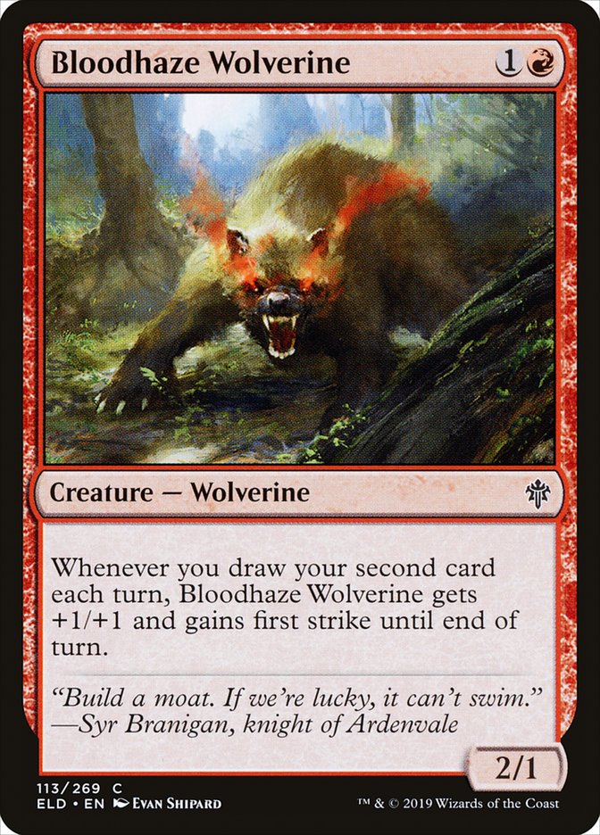 Bloodhaze Wolverine [Throne of Eldraine] - The Mythic Store | 24h Order Processing