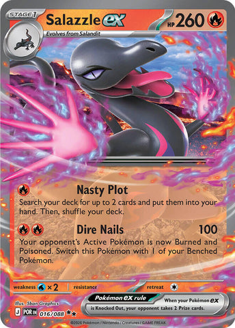 Salazzle ex (016/088) [Mega Evolution: Perfect Order] - The Mythic Store | 24h Order Processing