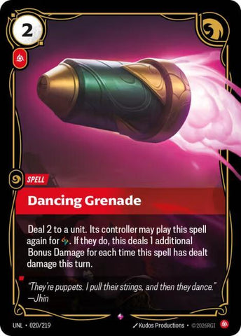 Dancing Grenade (020/219) [Unleashed] - The Mythic Store | 24h Order Processing