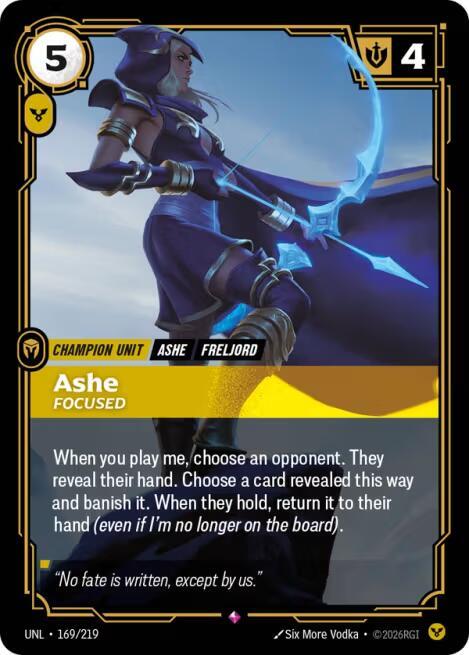 Ashe - Focused (169/219) [Unleashed] - The Mythic Store | 24h Order Processing