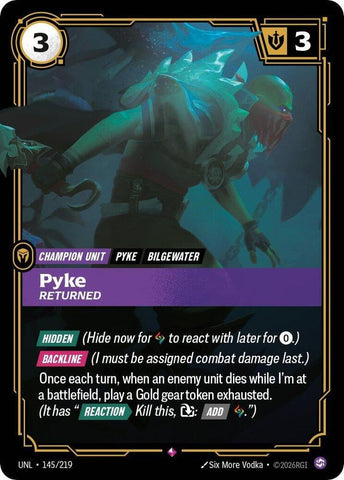 Pyke - Returned (145/219) [Unleashed] - The Mythic Store | 24h Order Processing