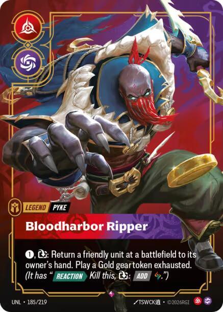 Pyke - Bloodharbor Ripper (185/219) [Unleashed] - The Mythic Store | 24h Order Processing