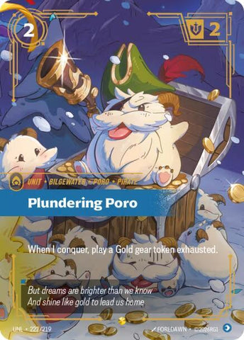 Plundering Poro (Overnumbered) (222/219) [Unleashed] - The Mythic Store | 24h Order Processing