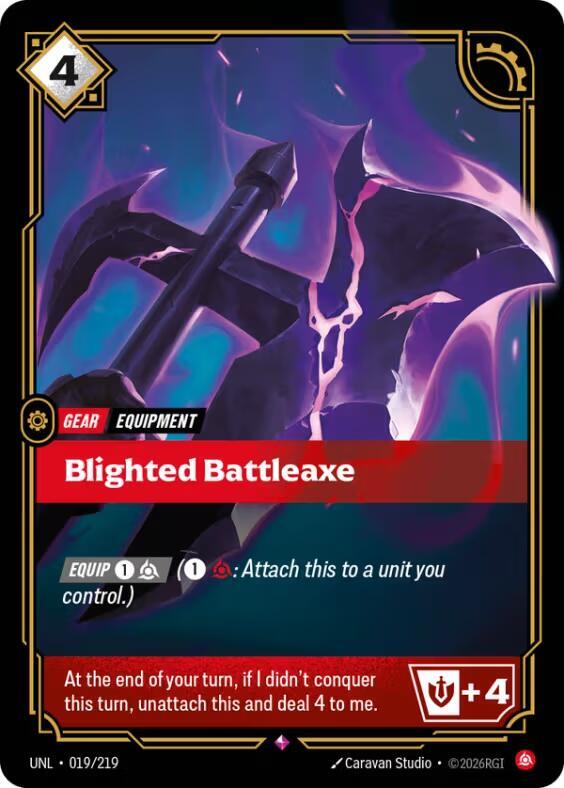 Blighted Battleaxe (019/219) [Unleashed] - The Mythic Store | 24h Order Processing