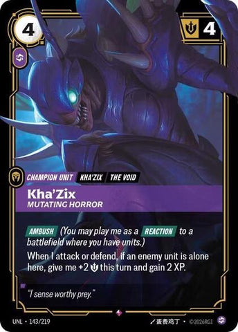 Kha'Zix - Mutating Horror (143/219) [Unleashed] - The Mythic Store | 24h Order Processing