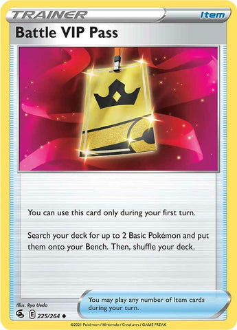 Battle VIP Pass (225/264) [Sword & Shield: Fusion Strike] - The Mythic Store | 24h Order Processing
