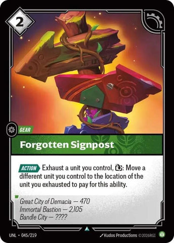Forgotten Signpost (045/219) [Unleashed] - The Mythic Store | 24h Order Processing