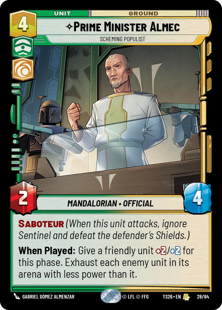 Prime Minister Almec - Scheming Populist (28/84) (28/84) [Twin Suns] - The Mythic Store | 24h Order Processing