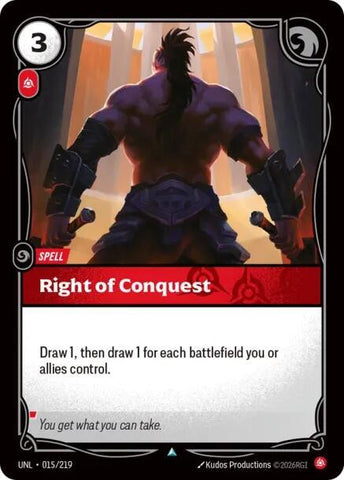 Right of Conquest (015/219) [Unleashed] - The Mythic Store | 24h Order Processing
