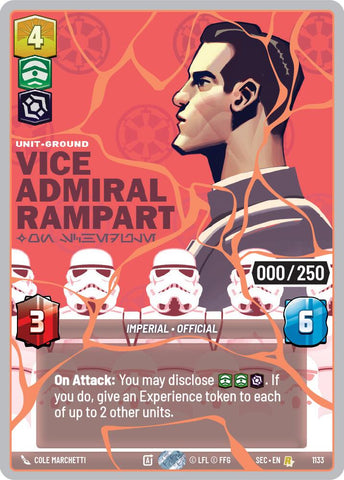 Vice Admiral Rampart - On Schedule (1133) (Serialized) (Rose Gold) (1133) [Secrets of Power] - The Mythic Store | 24h Order Processing