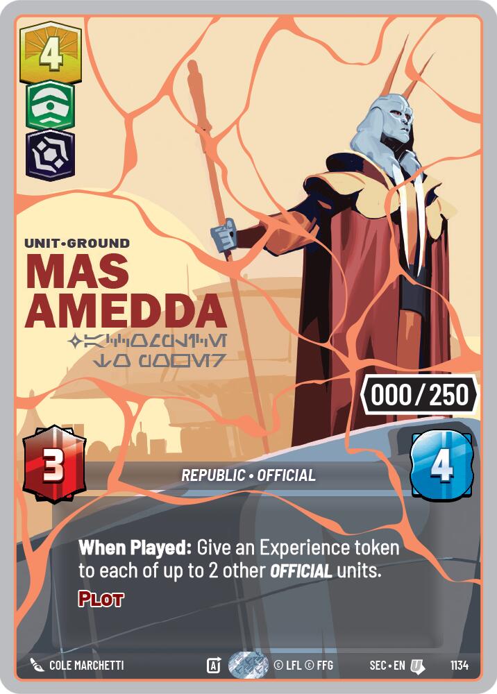 Mas Amedda - Accomplice to Power (1134) (Serialized) (Rose Gold) (1134) [Secrets of Power] - The Mythic Store | 24h Order Processing