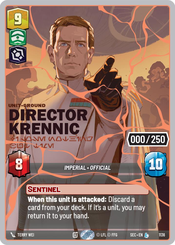 Director Krennic - I Lose Nothing But Time (1136) (Serialized) (Rose Gold) (1136) [Secrets of Power] - The Mythic Store | 24h Order Processing