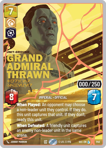 Grand Admiral Thrawn - Grand Schemer (1140) (Serialized) (Rose Gold) (1140) [Secrets of Power] - The Mythic Store | 24h Order Processing