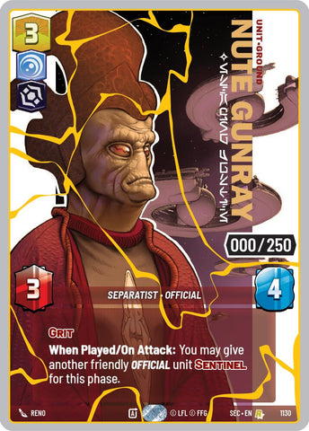 Nute Gunray - Escaping Justice (1130) (Serialized) (Gold) (1130) [Secrets of Power] - The Mythic Store | 24h Order Processing