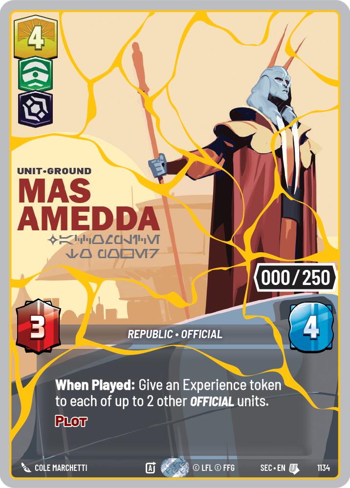Mas Amedda - Accomplice to Power (1134) (Serialized) (Gold) (1134) [Secrets of Power] - The Mythic Store | 24h Order Processing