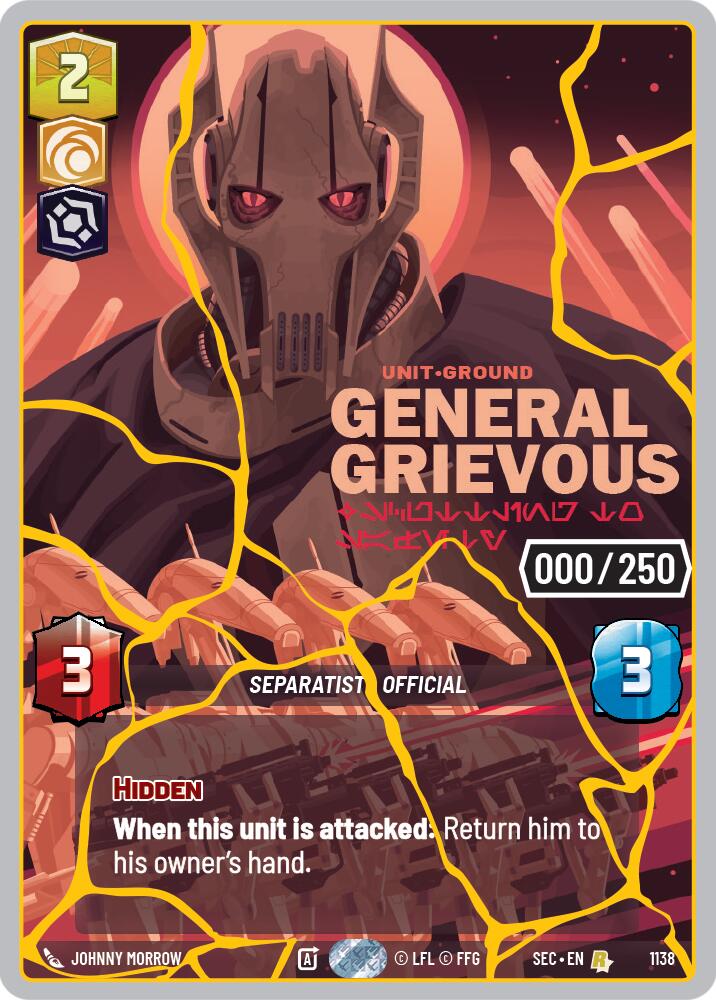 General Grievous - Scuttling to Safety (1138) (Serialized) (Gold) (1138) [Secrets of Power] - The Mythic Store | 24h Order Processing