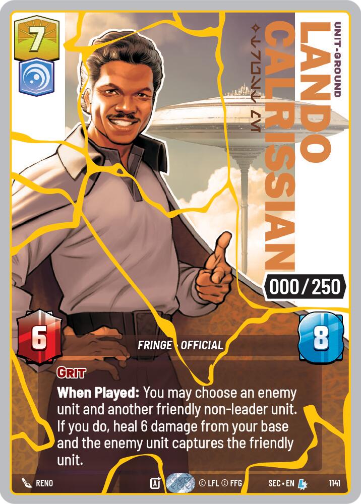 Lando Calrissian - Trust Me (1141) (Serialized) (Gold) (1141) [Secrets of Power] - The Mythic Store | 24h Order Processing