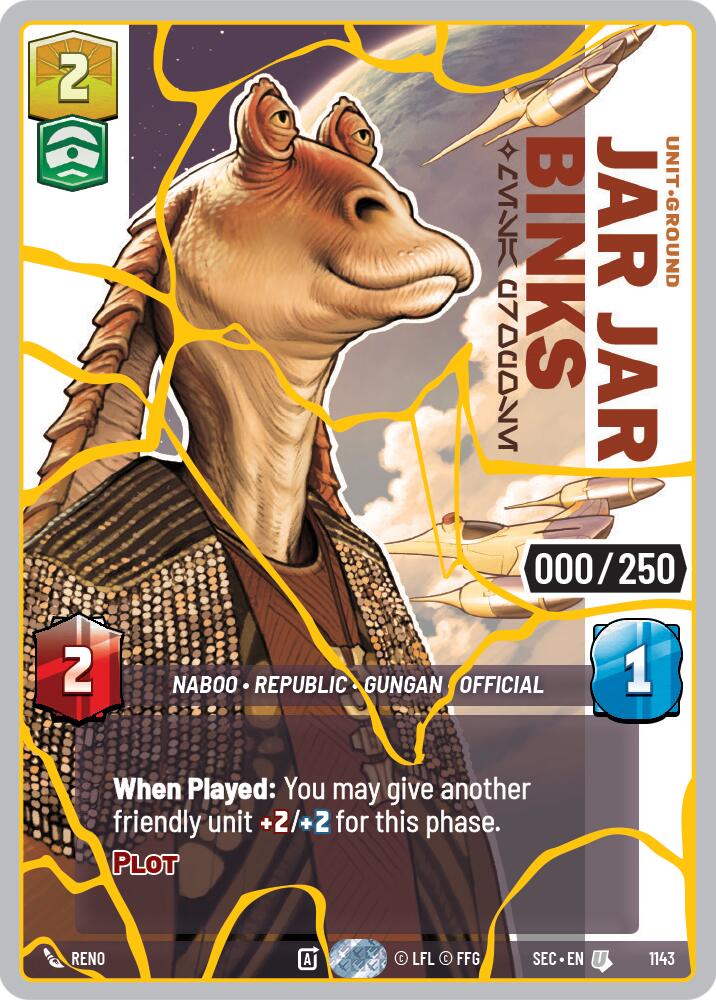 Jar Jar Binks - Mesa Propose (1143) (Serialized) (Gold) (1143) [Secrets of Power] - The Mythic Store | 24h Order Processing