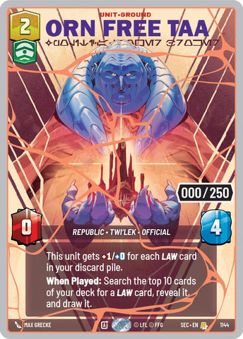 Orn Free Taa - Political Power Broker (1144) (Serialized) (Gold) (1144) [Secrets of Power] - The Mythic Store | 24h Order Processing