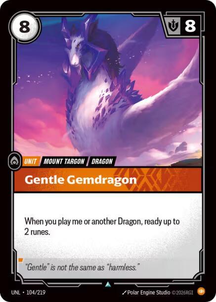 Gentle Gemdragon (104/219) [Unleashed] - The Mythic Store | 24h Order Processing
