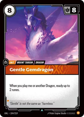 Gentle Gemdragon (104/219) [Unleashed] - The Mythic Store | 24h Order Processing