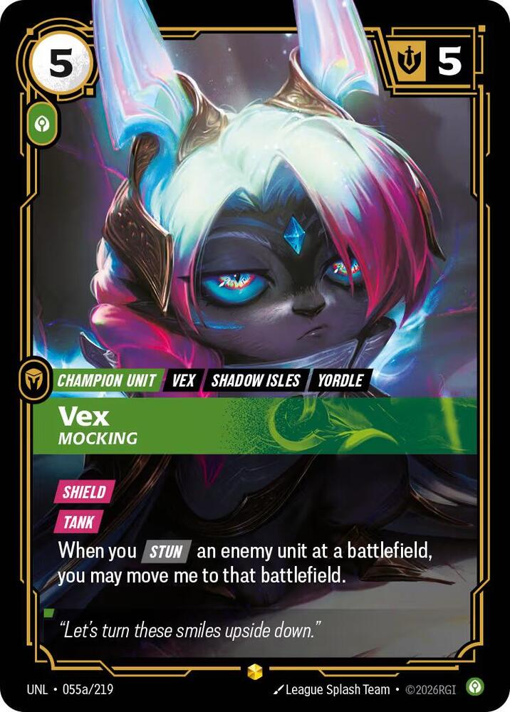 Vex - Mocking (Alternate Art) (055a/219) [Unleashed] - The Mythic Store | 24h Order Processing