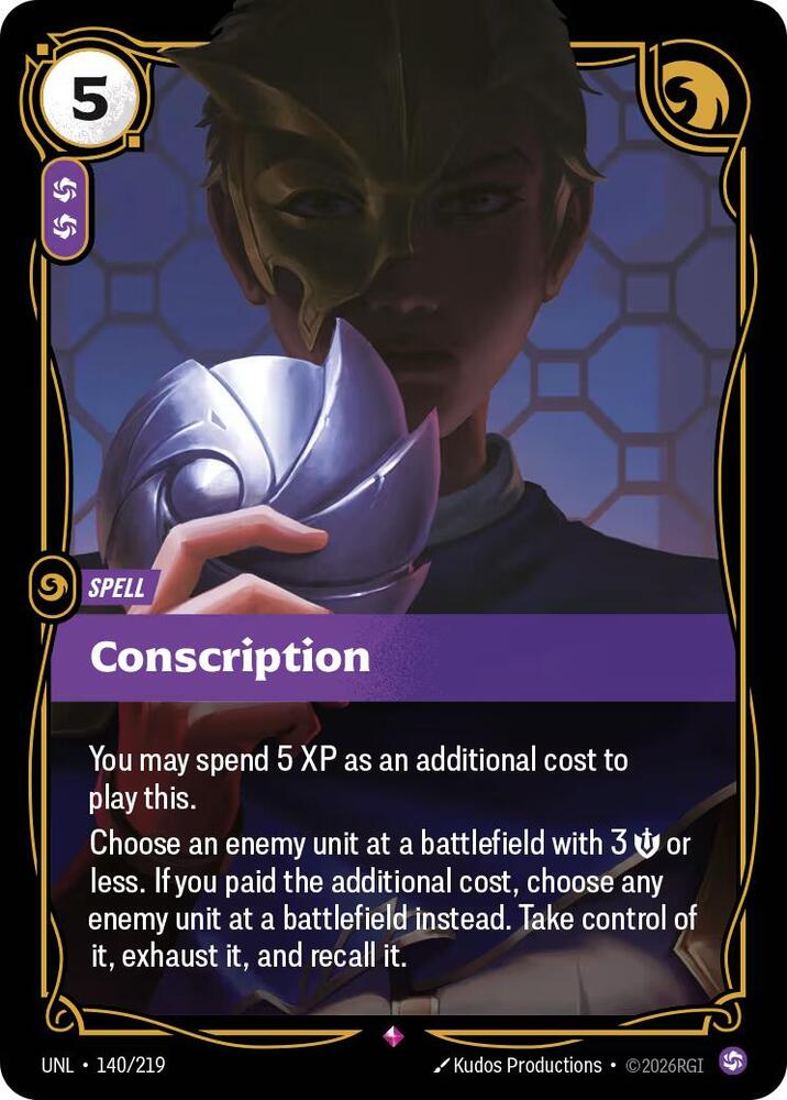 Conscription (140/219) [Unleashed] - The Mythic Store | 24h Order Processing