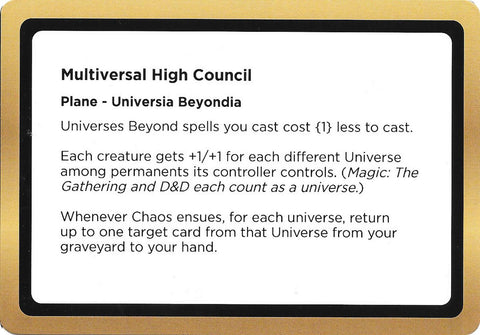 Multiversal High Council (Black Lotus Unknown Planechase) [Oversize Cards] - The Mythic Store | 24h Order Processing