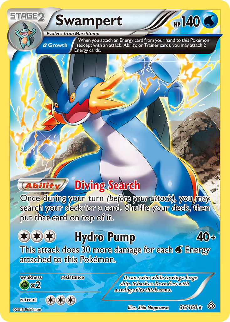 Swampert (36/160) [XY: Primal Clash] - The Mythic Store | 24h Order Processing