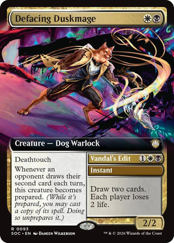 Defacing Duskmage (Extended Art) [Secrets of Strixhaven Commander] - The Mythic Store | 24h Order Processing