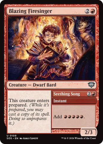 Blazing Firesinger [Secrets of Strixhaven] - The Mythic Store | 24h Order Processing