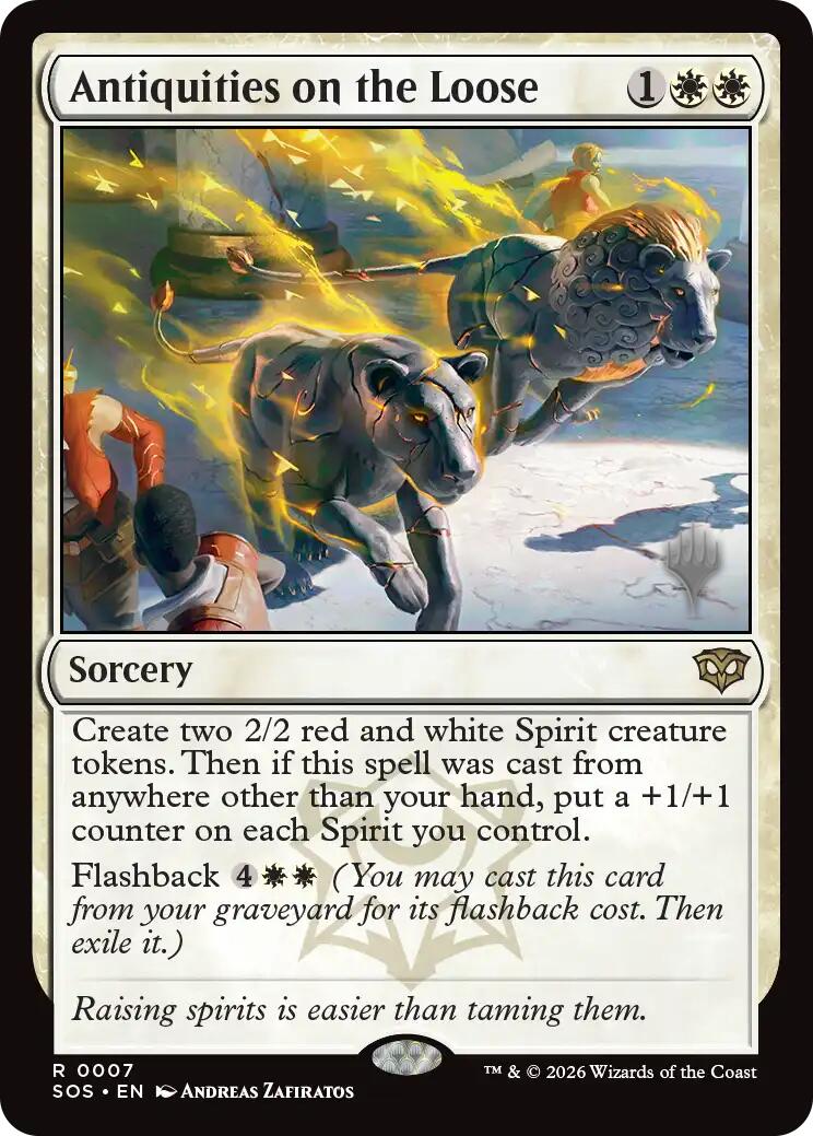 Antiquities on the Loose [Secrets of Strixhaven Promos] - The Mythic Store | 24h Order Processing
