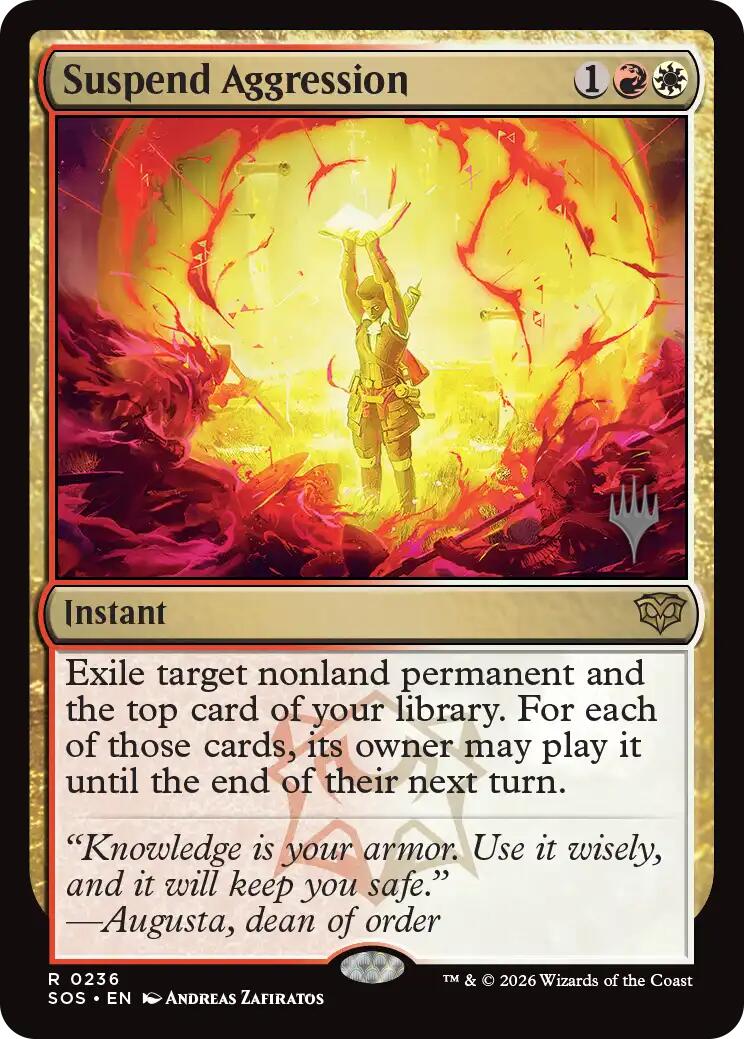 Suspend Aggression [Secrets of Strixhaven Promos] - The Mythic Store | 24h Order Processing