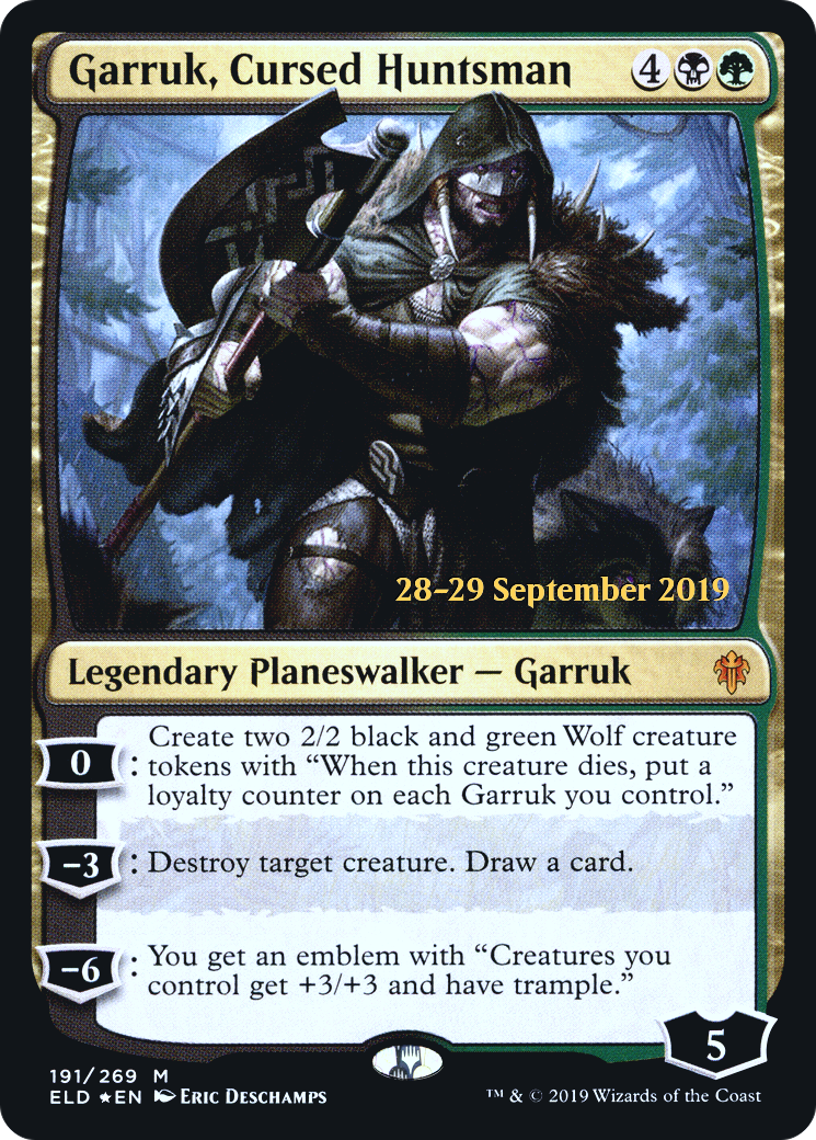 Garruk, Cursed Huntsman [Throne of Eldraine Prerelease Promos] - The Mythic Store | 24h Order Processing