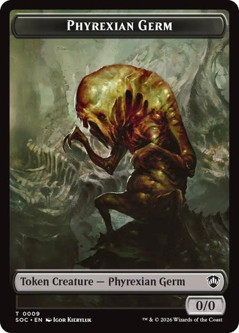 Phyrexian Germ // Treasure Double-Sided Token [Secrets of Strixhaven Commander Tokens] - The Mythic Store | 24h Order Processing