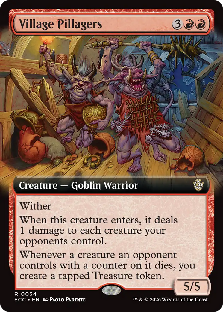 Village Pillagers (Extended Art) [Lorwyn Eclipsed Commander] - The Mythic Store | 24h Order Processing