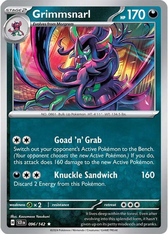 Grimmsnarl (096/142) (Non-Holo) (Deck Exclusive) [Scarlet & Violet: Stellar Crown] - The Mythic Store | 24h Order Processing