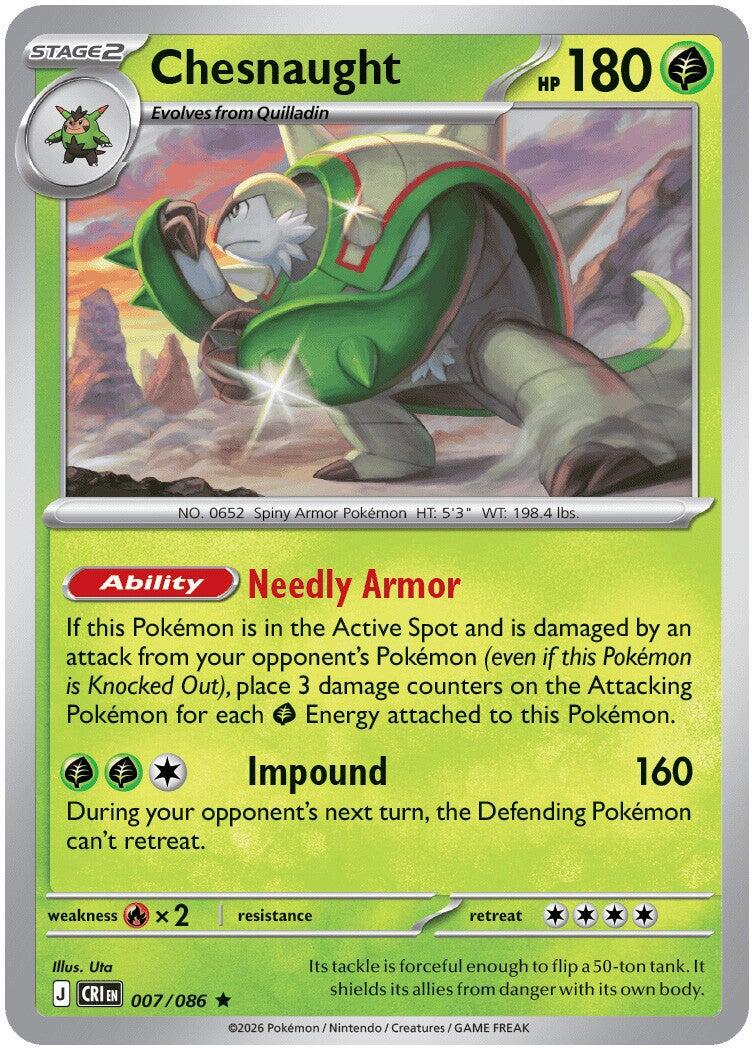 Chesnaught (007/086) [Mega Evolution: Chaos Rising] - The Mythic Store | 24h Order Processing