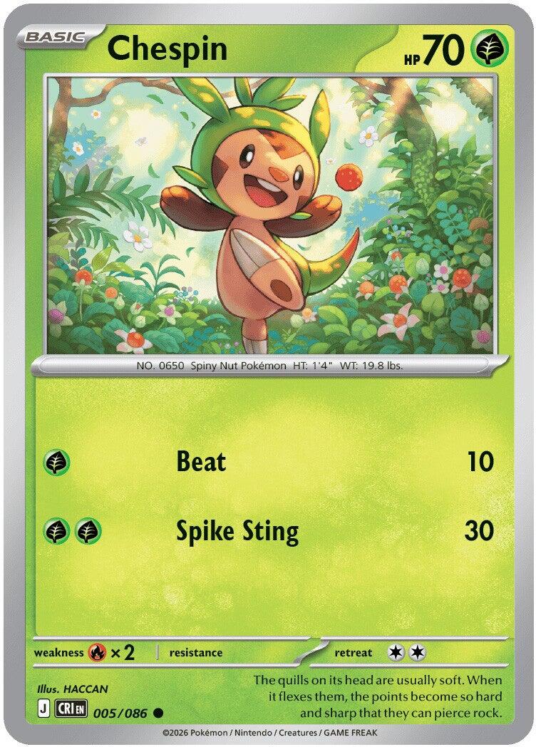Chespin (005/086) [Mega Evolution: Chaos Rising] - The Mythic Store | 24h Order Processing