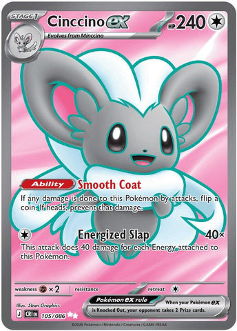Cinccino ex (105/086) [Mega Evolution: Chaos Rising] - The Mythic Store | 24h Order Processing