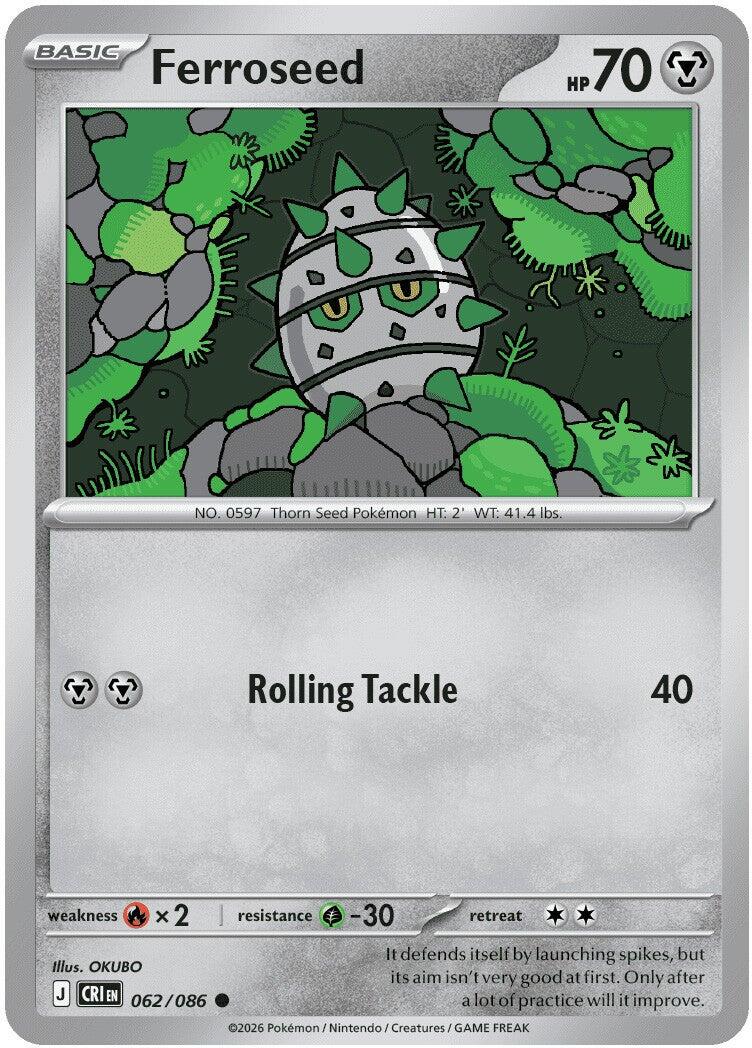 Ferroseed (062/086) [Mega Evolution: Chaos Rising] - The Mythic Store | 24h Order Processing