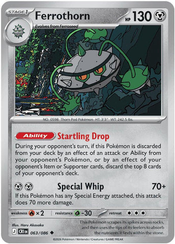 Ferrothorn (063/086) [Mega Evolution: Chaos Rising] - The Mythic Store | 24h Order Processing